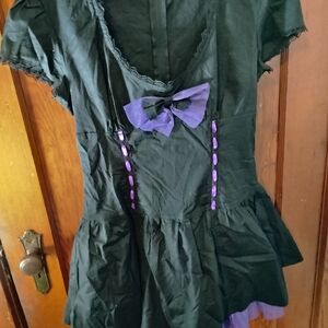 Lip Service Black and Purple Mini Dress